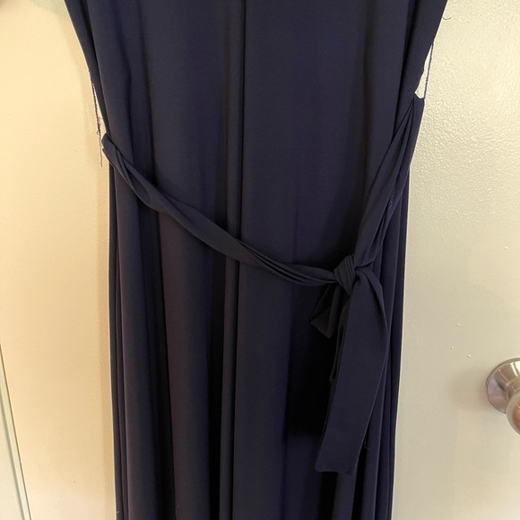 Chaus Navy Blue Wrap Tie Front Dress - Picture 4 of 6